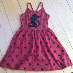 Disney Jumping Beans Summer Dress Sparkly Jasmine Pink Blue Floral Girls 4